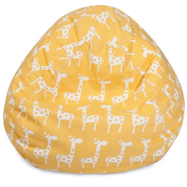 Majestic Home Goods Giraffe Large Classic Bean Bag Chair, Multiple