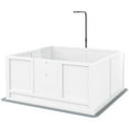 thumbnail image 1 of Whelping Box for Dogs with Retractable Light Stand, Waterproof Pad, Rail, Adjustable Height Door, 41" x 39", 1 of 6