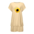 thumbnail image 3 of MAIHAN Theme Park Outfits for Women Summer Outfits for Women Short Sleeve Tops Shorts Set Leggings Sets Women 2 Piece Outfits Casual Two-Piece Outfit, 3 of 3