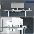 thumbnail image 4 of VIVO White Under Desk 17" Cable Management Tray, Wire Organizer, Cord Holder, 4 of 9