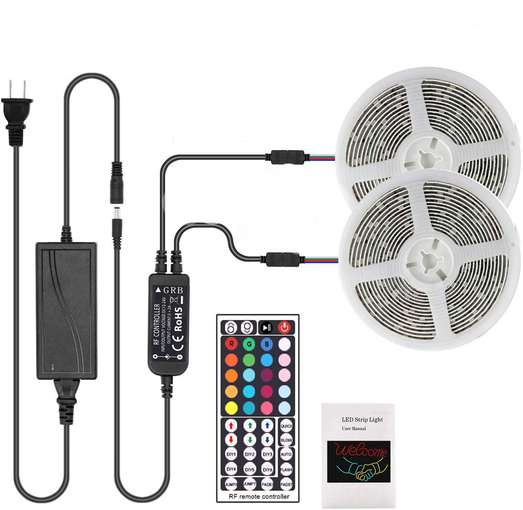 LED Light Bar Kit Remote Control 2x5m (Total 32.8ft) 5050 RGB 300led