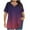 Navy1, variant on fatyb Plus Size Tops for Women Criss Cross V Neck Tshirts Gradient Short Sleeve Casual Loose Blouses Tee