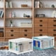 thumbnail image 1 of Fiudx Contenedores de Almacenamiento con Tapa, Caja de Almacenamiento Plegable, Organizador de Plástico Apilable, Fácil de Montar, Multiusos para Armario, Cocina, Juguetes, Lavadero, Capacidad de 28, 1 of 7