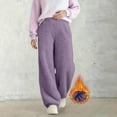 thumbnail image 5 of FAIWAD Boys Girls Fleece Sweatpants Unisex Kids Winter Warm Fuzzy Pants Winter Warm Plush Pajama Pants, 5 of 9