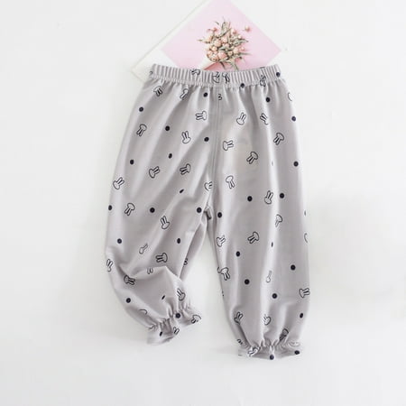 

Clearance under $5-Shldybc Summer Casual Summer Boys Pants Cotton Linen Strap Rabbit Print Mosquito Proof Pants Baby Pants on Clearance( Gray 2-3 Years )