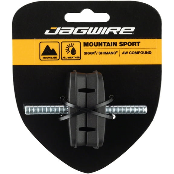 Jagwire Mountain Sport Brake Pads Smooth Post 53mm Pad, Black