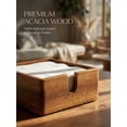 thumbnail image 3 of Porta servilletas Demigo de madera de acacia, cuadrado 14 x 14 cm, 3 of 9