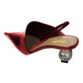 thumbnail image 3 of XYD Women Comfort Edgy Pointed Toe Slip On Pumps Slingback Strap Diamond Block Heel Sandals Party Fashion Shoes Size 7.5 Red, 3 of 4