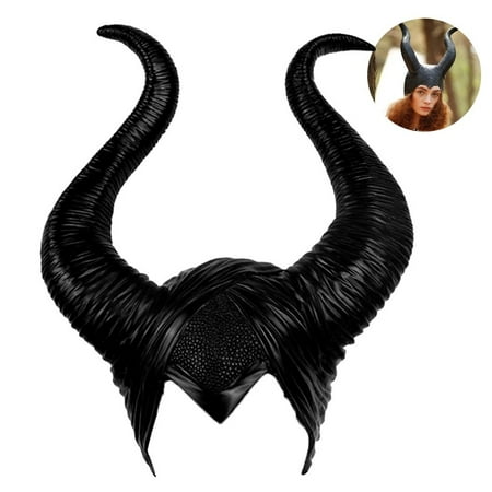 Willstar - Halloween Latex Maleficent Hat Horns Evil Queen Black ...