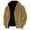 Mens Jackets Khaki, variant on S-5X Mens Big & Tall Jackets Plus Size Fleece Sherpa Lined Coats with Hoodie Long Sleeve Zip Up Solid Color Thermal Warm Winter Outerwear Jacket