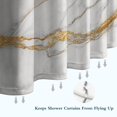thumbnail image 6 of White Gold Marble Pattern Shower Curtain 84"x72" ,Bathroom Decorative Shower Curtains Set with 12 Hooks,Modern Waterproof Washable Shower Curtain, 6 of 6