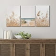 thumbnail image 2 of PixonSign Canvas White Beach Grass Cloudy Ocean Sea Wave Landscape Prints Nature Wilderness Photography Modern Decorative Rustic Calm/Relax - 24"x36"x3, 2 of 5