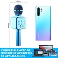 thumbnail image 3 of PIMPIMSKY Wireless Bluetooth Karaoke Microphone with Stereo Speaker DS878 - Blue, 3 of 4
