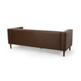 thumbnail image 4 of Noble House Hennessey Faux Leather Tufted Sofa, Dark Brown, Espresso, 4 of 8