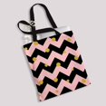 thumbnail image 2 of PKQWTM glittering gold polka dot black pink chevron Canvas Shoulder Bags Handbags Tote Bags Shopping Bag, 2 of 2