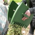 thumbnail image 4 of Openpig Leaf Scoop Plastic Garden Hand Rake Large Sized Green Color for Picking Up Leaves Grass Clippings and Garbage, 4 of 7
