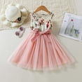 thumbnail image 4 of Gunia Little Girls Hawaiian Dress Sleeveless Infant Kids Baby Floral Mesh Vest Pink Travel Casual Dress Sundress For Holiday Beach Pink Dress For Toddler Girls 2-7 Years, 4 of 8