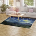 thumbnail image 3 of Starry Night Carpet Style Living Room Bedroom Soft Comfy Rug Modern 3d Entry Mats Household, 3 of 7