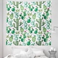 thumbnail image 1 of Cartoon Tapestry, Mexican Texas Cactus Plants Spikes Cartoon Like Print, Fabric Wall Hanging Decor for Bedroom Living Room Dorm, 5 Sizes, Lime Green Pale Pink, by Ambesonne, 1 of 1
