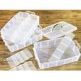 thumbnail image 2 of Bexikou Craft Storage Box with Compartments, 3-Tier 30 Sections Transparent Stackable Plastic Box Organiser with Handle, Practical Sorting Box for Crafts, Jewelry, Toy, Sewing Accessories(Clear), 2 of 9