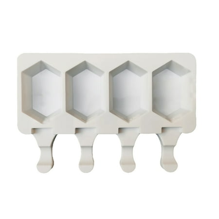 

meijuhuga Icicle Mould Smooth Surface 4 Cavity Silicone Ice Cube Mold Non-stick Useful for Office