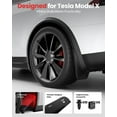 thumbnail image 3 of MRY 2026 Tesla Model 3 Highland Accessories Mud Flaps, Protect Paint No Drilling Required, All-Weather Splash Guard Body Kits for Model 3 Highland 2024-2026, Black Set of 4, 3 of 5