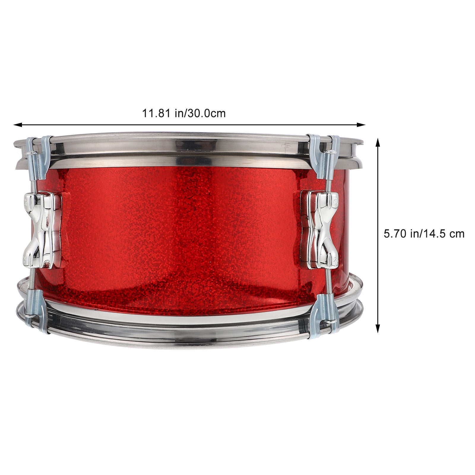 HINTRMENT 1 Set Red Wooden Snare Drum for Toddler 11.79x11.79x5.70in Music Education and Hand-Brain Coordination