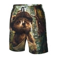 thumbnail image 2 of Yiaed Jungle Hat Bear Print Men's Swim Trunks with Lining Quick Dry Sports Shorts Beach Shorts Boardshorts-X-Large, 2 of 5