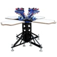 thumbnail image 2 of INTBUYING 4 Color 4 Station Silk Screen Printing Kit Press Machine Flash Dryer DIY T-shirt Tools with Flash Dryer Exposure Ink Screen, 2 of 9