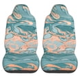 thumbnail image 1 of LAKIMCT Marble Ink Print Car Seat Covers Vehicle Front Seat Covers Universal Fit Seat Protector, 1 of 1