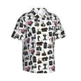 thumbnail image 2 of Haiem Cool Camera Printed Hawaiian Shirt for Men - Men’s Casual Beach Summer Shirts - Stretch Fabric with Modern Fit-3X-Large, 2 of 8