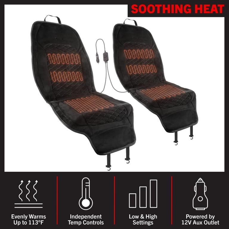 Stalwart Heated Seat Covers for Cars, 2-Pack Universal 12V photo 5