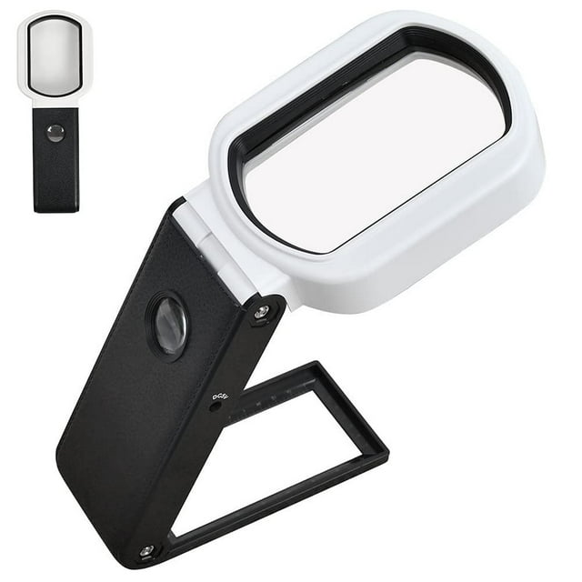 SUTENGDA Magnifying Glass with Light Magnifying Glasses Standing & Handheld 9 LED Illuminated Magnifier for Macular Degeneration Seniors Reading Soldering Inspection Jewelry Explo