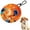 Orange, variant on Pet Sun Hat for Dogs Adjustable Bucket Cap with Ear Holes UV Block, Summer Outdoor Headwear for Small Breeds, Foldable