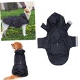 thumbnail image 3 of OULII Dog Raincoat Cape Paste Button Adjustable Black Polyester 1Set, 3 of 6