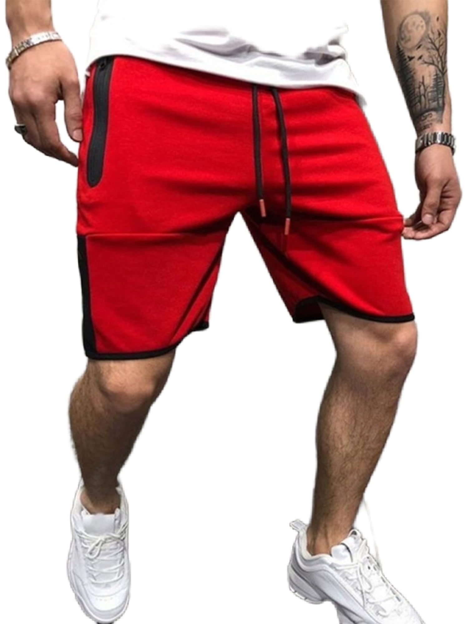 Crianlook Men Gym Workout Shorts Mesh Weightlifting Squatting Pants