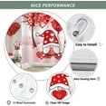 thumbnail image 5 of Valentine''s Day Shower Curtains, Gnomes Red Love Heart Tree Sweet Romantic Party Holiday Bathtub Curtain for Bathroom Decor Set, Cloth Durable Fabric Waterproof with 12 Hooks,72x72, 5 of 6