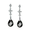 thumbnail image 2 of Bling Jewelry Womens Briolette Teardrop CZ Dangle Chandelier Earrings Sterling Silver Gemstone, 2 of 5