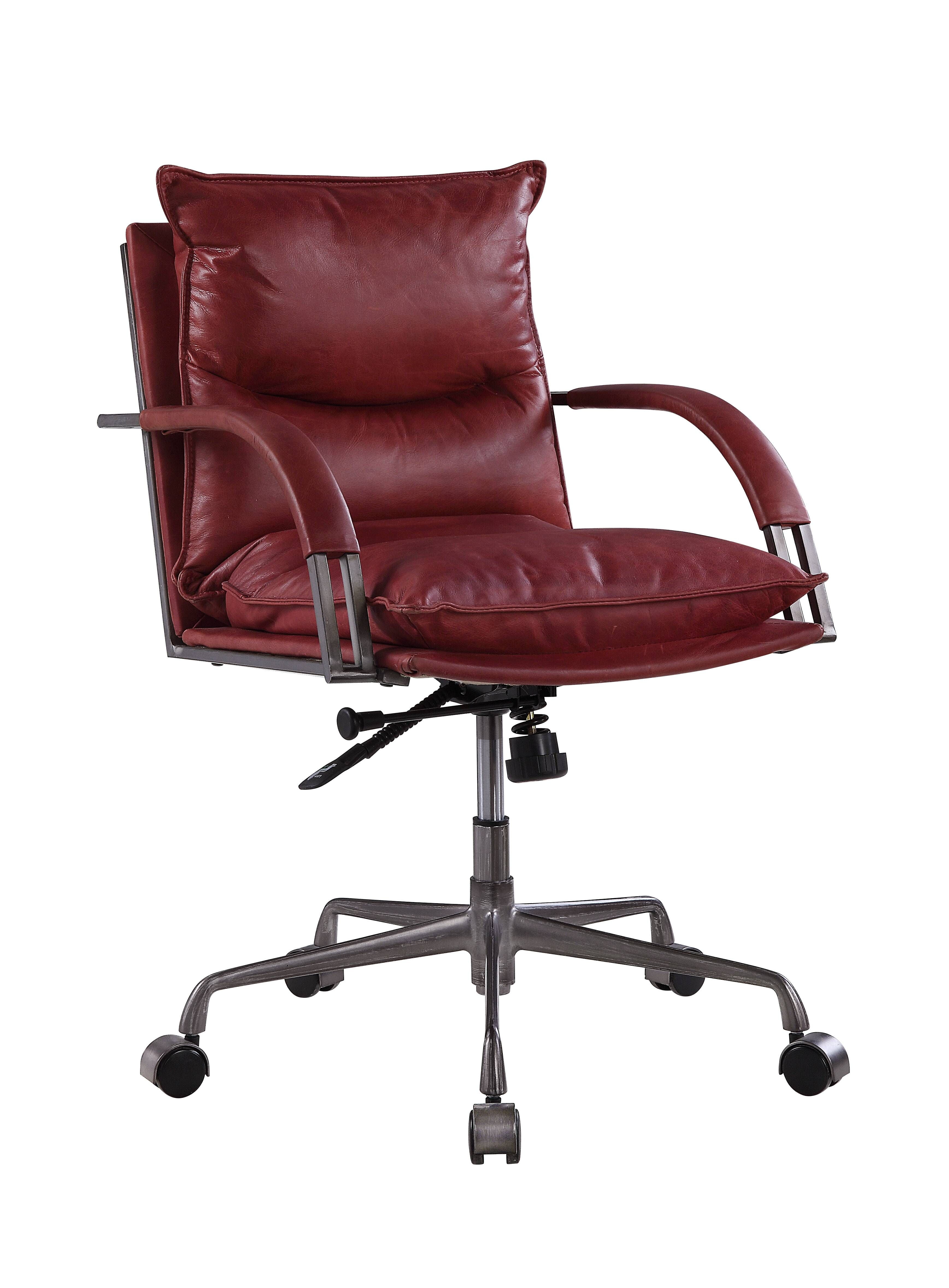Haggar Executive Office Chair In, Red Leather Computer Chair