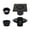 Black, variant on Kingston Brass BSFK4161AB Watercourse 4-Inch Brass Square Grid Shower Drain with Hair Strainer and Base Flange in Antique Brass