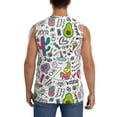 thumbnail image 4 of Lsque Fun Animal with Unicorn Print Men's Cotton Blend Sleeveless Muscle Shirts (S-3XL)- Moisture Wicking, Odor Protection, UPF 30+,Large, 4 of 8
