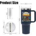 thumbnail image 4 of 61st Birthday Tumbler 40 oz Stainless Steel Insulated 1964 Gifts for Women & Men Happy 61st Birthday With Lid & Straw Milestone Celebration, 4 of 5