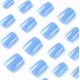 thumbnail image 3 of Dulyork 24 piezas de uñas postizas cortas cuadradas azul lago, 3 of 6