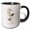 Black/White, variant on 3drose, Ruby-crowned Kinglet by John James Audubon, 11oz Two-tone Red Mug