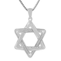925 Sterling Silver Classic Jewish Star of David Pendant Necklace
