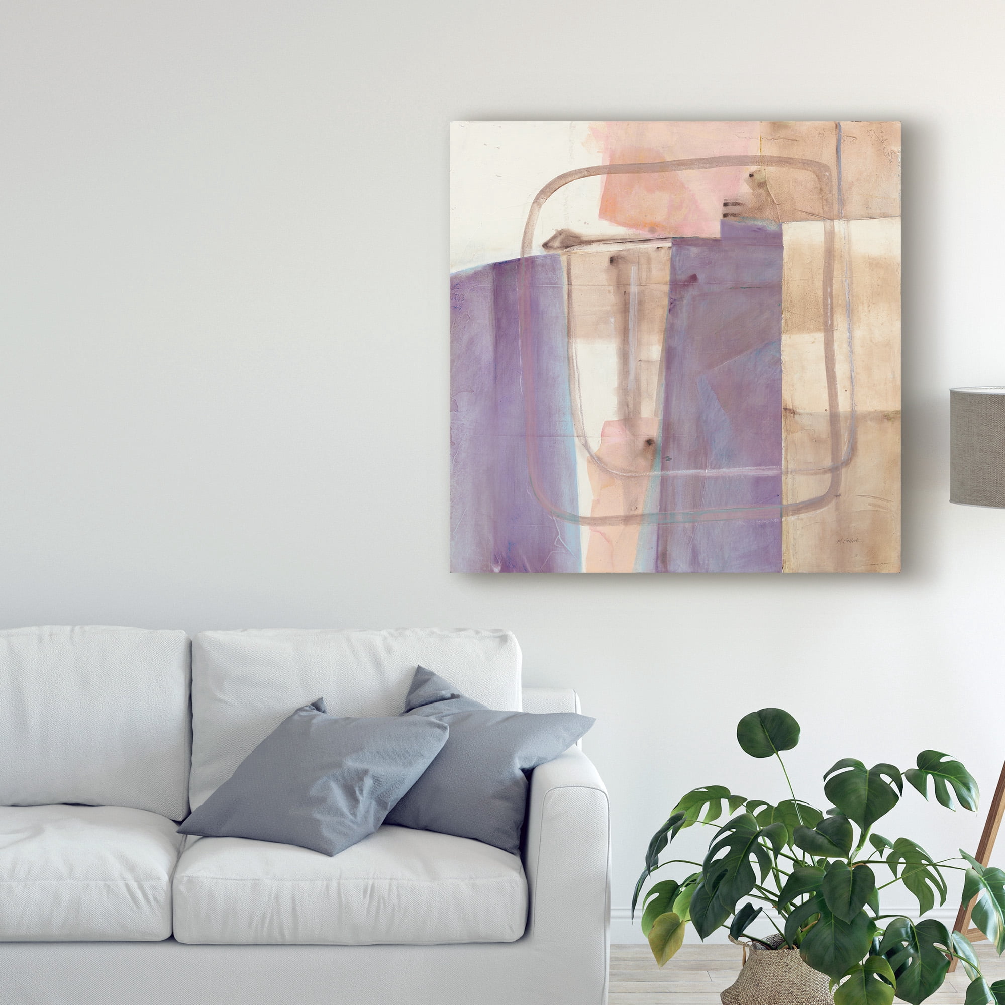 Passage I Blush Purple' Canvas Art by Mike Schick