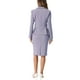 thumbnail image 3 of Conjunto de falda de 2 piezas para mujer INSPIRE CHIC, blazer peplum, falda lápiz de cintura alta, atuendo de trabajo en gris y púrpura, 3 of 6