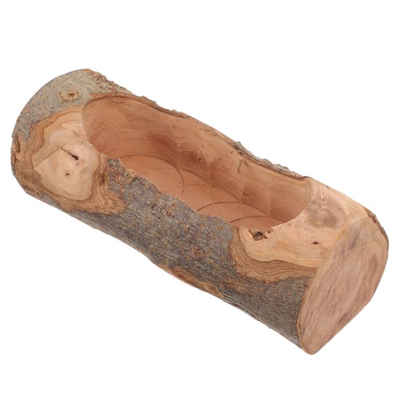LOLIPPYY Wooden Feeding Bowl for Small Pets Guinea Pig Hamster Chinchilla Lightweight Brown Easy to Clean