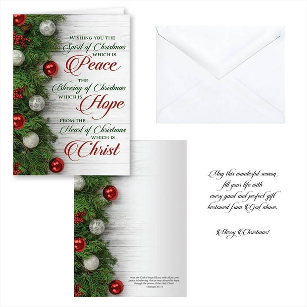 Peace Hope Christ Christmas Card Set Of 20 Walmart Com Walmart Com