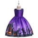 thumbnail image 3 of Vestido De Niñas Disfraz De Halloween Para Niños Vestidos De Fiesta Calabaza Encaje Bruja Impreso Cosplay Princesa, 3 of 4